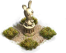 "Raving Rabbid"-Statue