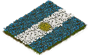 Blumenbeet-Flagge: Argentinien