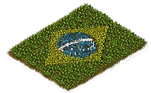 Blumenbeet-Flagge: Brasilien