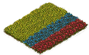 Blumenbeet-Flagge: Kolumbien