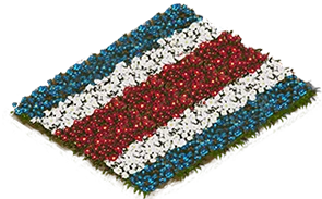 Flowerbed Flag: Costa Rica