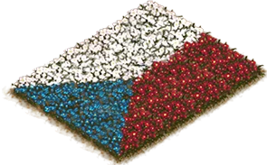 Flowerbed Flag: Czech Republic