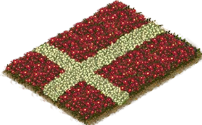 Flowerbed Flag: Denmark