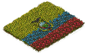 Flowerbed Flag: Ecuador