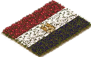 Flowerbed Flag: Egypt