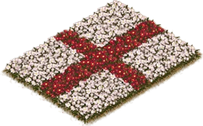 Flowerbed Flag: England