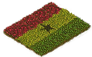 Blumenbeet-Flagge: Ghana