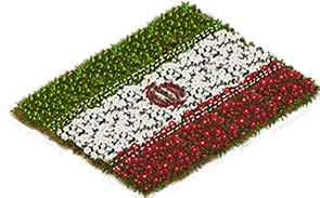 Blumenbeet-Flagge: Iran