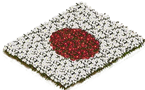 Blumenbeet-Flagge: Japan