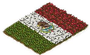 Blumenbeet-Flagge: Mexiko