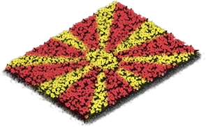 Blumenbeet-Flagge: Nordmazedonien
