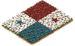 Flowerbed Flag: Panama
