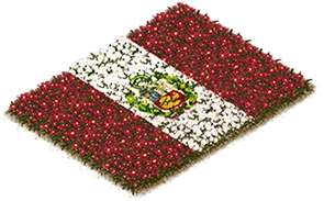 Blumenbeet-Flagge: Peru