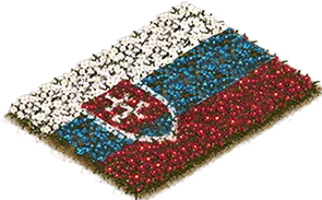 Flowerbed Flag: Slovakia
