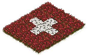 Blumenbeet-Flagge: Schweiz
