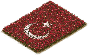 Blumenbeet-Flagge: Türkei