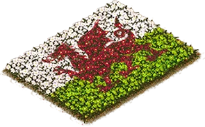 Blumenbeet-Flagge: Wales